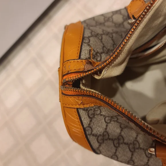 Gucci GG Boston Bag Yellow Beige Canvas and Leather. See description. - Picture 9 of 14